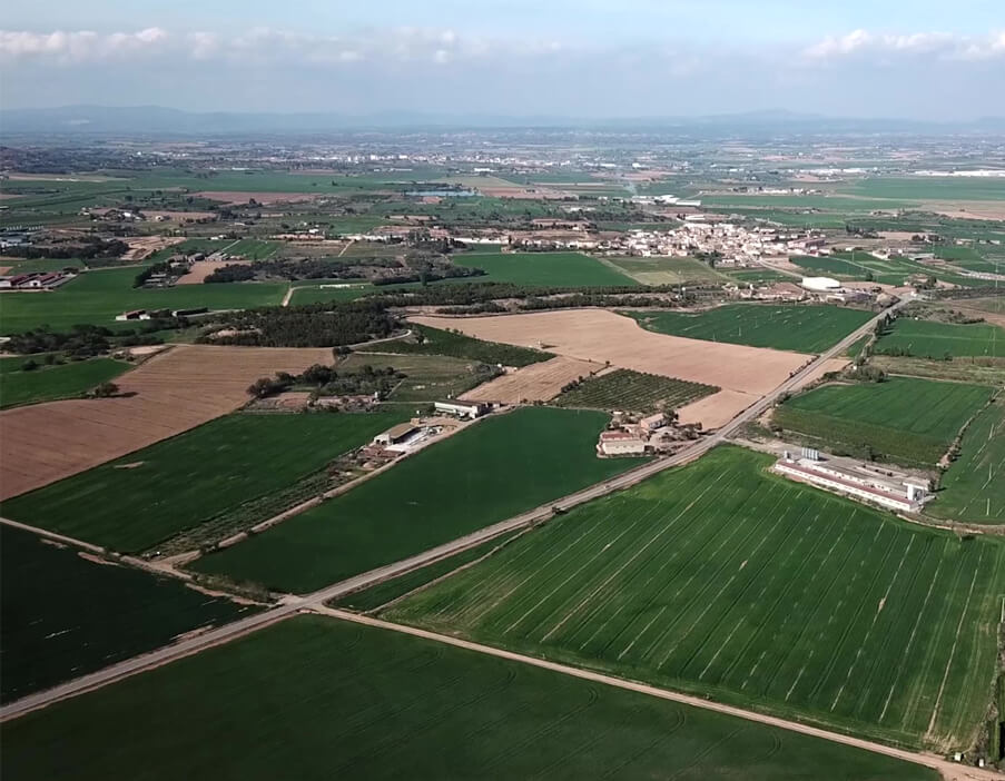 Aerial view of Binéfar